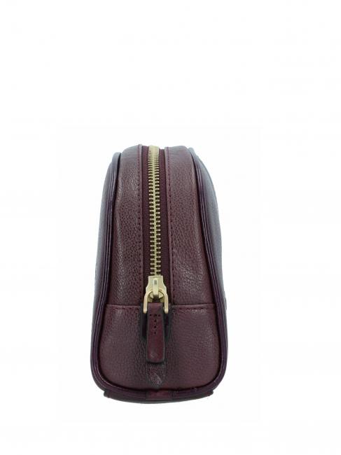 ELISABETTA Belleza de cuero mediana uva abad. oro - Neceser