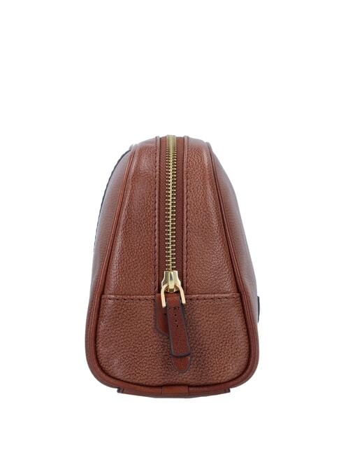 ELISABETTA Belleza de cuero mediana BROWN - Neceser