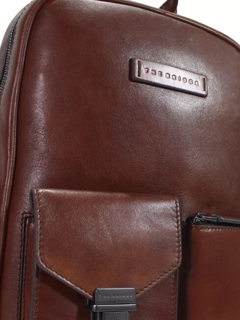 FILIPPO Mochila de cuero, soporte para portátil de 13" Marrón / Rutenio - Mochilas para portátil