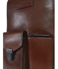 THE BRIDGE FILIPPO Mochila de cuero, soporte para portátil de 13" Marrón / Rutenio - Mochilas para portátil - 4