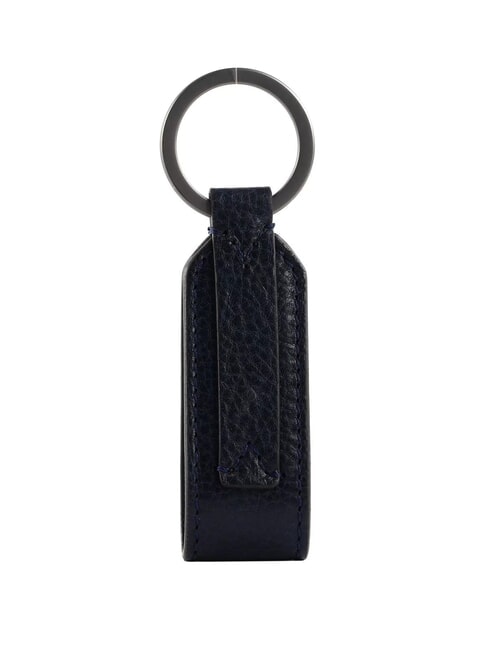 DUCCIO Llavero de cuero con dije azul / ruten - Llaveros