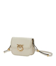 PINKO LOVE BOX Mini bolso de napa con solapa blanco seda-oro antiguo - Bolsos Mujer - 2