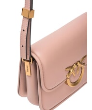 PINKO LOVE BOX Mini bolso de napa con solapa oro antiguo en polvo - Bolsos Mujer - 3