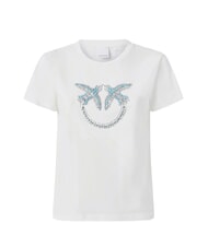 PINKO QUENTIN Camiseta con aplicación de joya blanco-blanco como la nieve - camiseta - 4