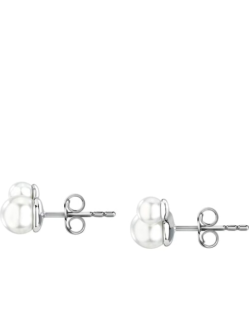 PERLE CONTEMPORARY  Pendientes de plata 925 perla - Pendientes