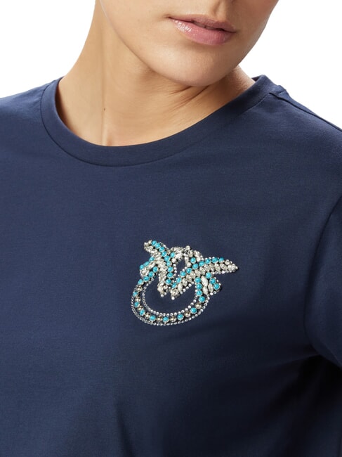 NAMBRONE  Camiseta de algodón abismo azul - camiseta