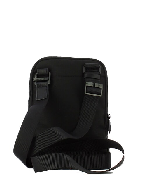 WOODY Bolso de piel y tela negro - Bandoleras Hombre