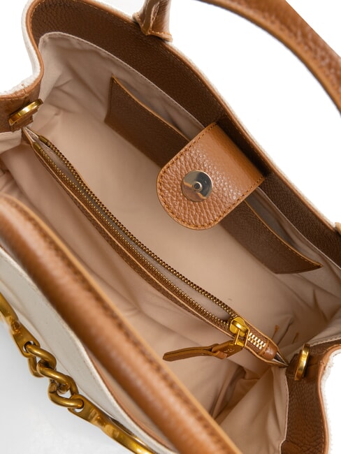 CECILIA Bolso de lona con bandolera CUERO - Bolsos Mujer