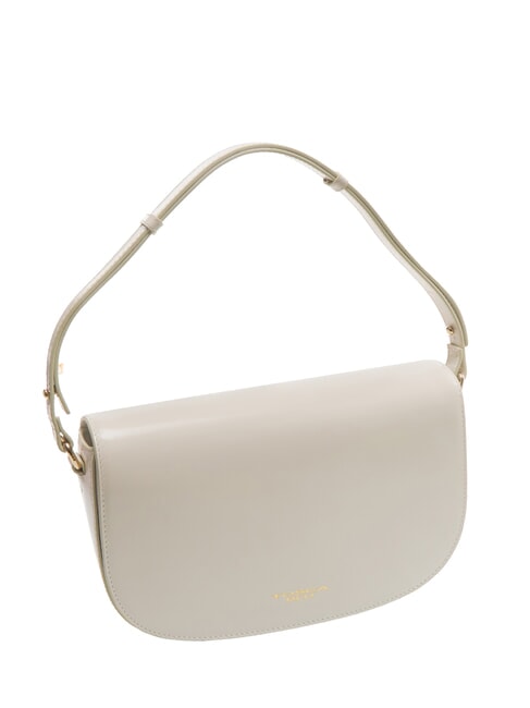 KORA Bolso de piel con solapa blanco marfil - Bolsos Mujer