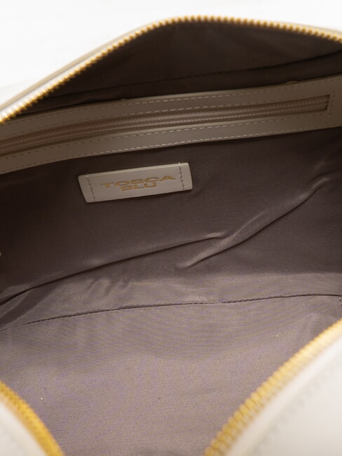 KORA Bolso de piel tipo cartera con bandolera blanco marfil - Bolsos Mujer