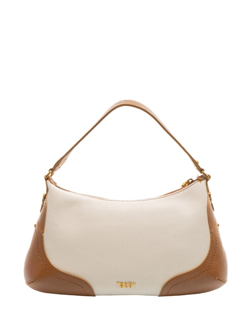 CECILIA Bolso bandolera de lona con bandolera CUERO - Bolsos Mujer