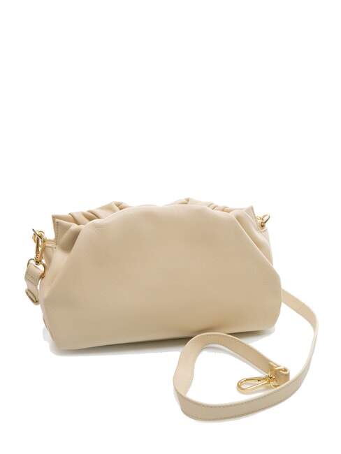 VITTORIA Bolso mediano de piel con doble función blanco marfil - Bolsos Mujer