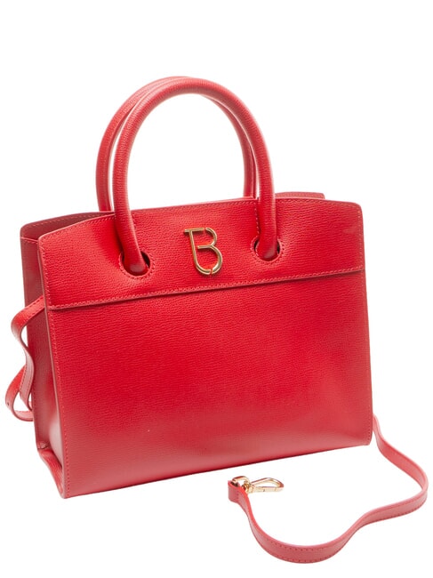 BIANCA Bolso mediano de piel CORAL - Bolsos Mujer