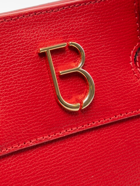 BIANCA Bolso mediano de piel CORAL - Bolsos Mujer