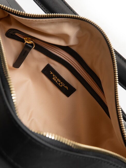 ANGIE Bolso de hombro de piel negro - Bolsos Mujer