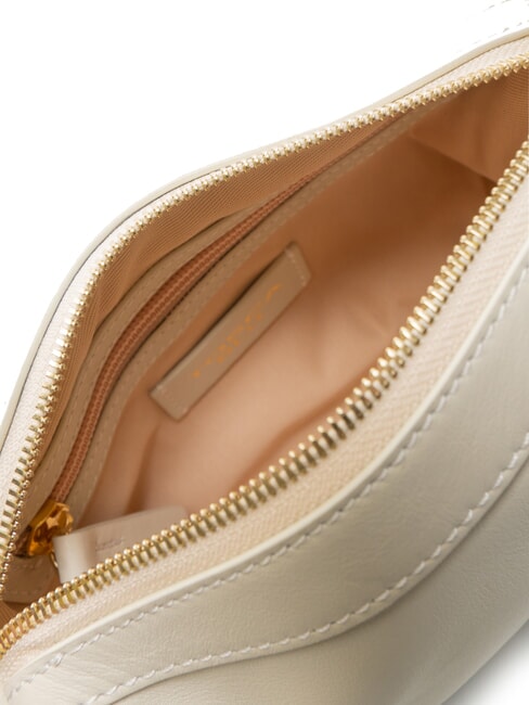 ANGIE Bolso bandolera pequeño de piel blanco marfil - Bolsos Mujer