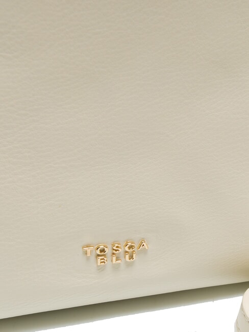 BEATRICE Bolso de piel con asa y bandolera blanco marfil - Bolsos Mujer