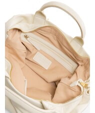 TOSCA BLU BEATRICE Bolso de piel con asa y bandolera blanco marfil - Bolsos Mujer - 4