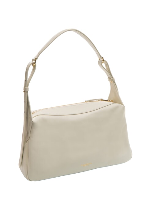 ANGIE Bolso de hombro de piel blanco marfil - Bolsos Mujer