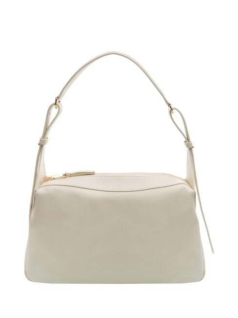 ANGIE Bolso de hombro de piel blanco marfil - Bolsos Mujer
