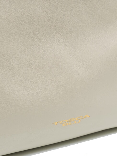 ANGIE Bolso de hombro de piel blanco marfil - Bolsos Mujer