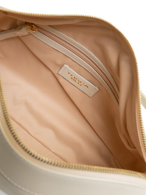 ANGIE Bolso de hombro de piel blanco marfil - Bolsos Mujer