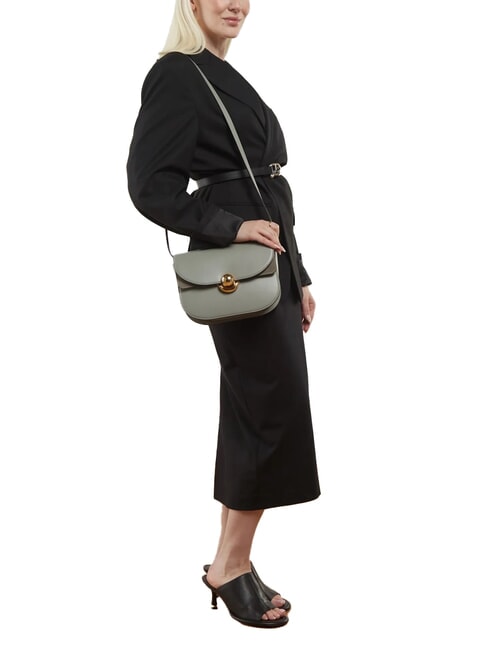 SFERA Bolso de piel con solapa agaveb - Bolsos Mujer