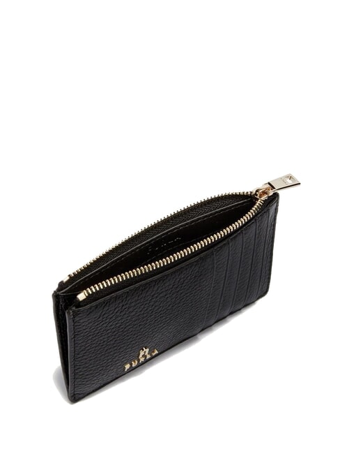 CAMELIA Cartera plana de piel negro - Carteras Mujer