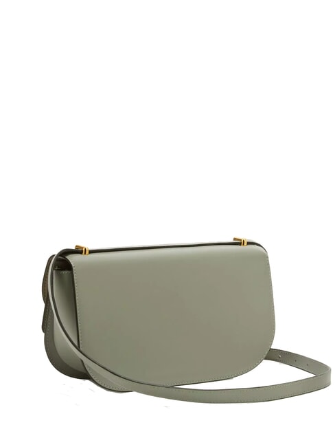 SFERA Bolso bandolera de piel con solapa agaveb - Bolsos Mujer