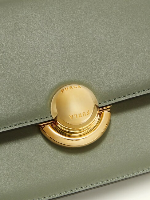 SFERA Bolso bandolera de piel con solapa agaveb - Bolsos Mujer