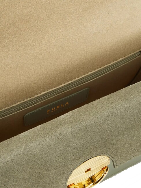 SFERA Bolso bandolera de piel con solapa agaveb - Bolsos Mujer