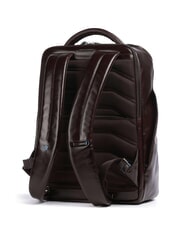 PIQUADRO BLUE SQUARE Mochila de piel para portátil de 15,6" CAOBA - Mochilas para portátil - 2