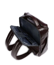 PIQUADRO BLUE SQUARE Mochila de piel para portátil de 15,6" CAOBA - Mochilas para portátil - 4