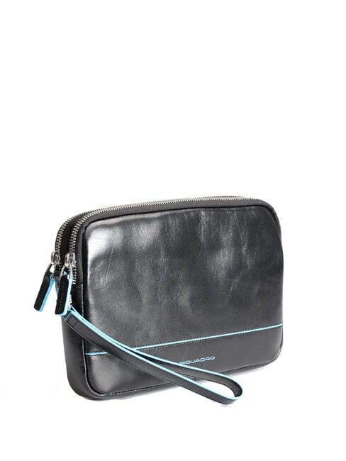 BLUE SQUARE Bolso de mano de piel con puño negro - Bandoleras Hombre