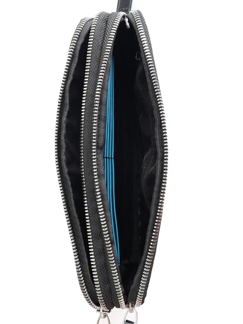 BLUE SQUARE Bolso de mano de piel con puño negro - Bandoleras Hombre