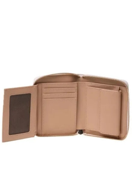 LOGO ITALICS Cartera con cremallera beige - Carteras Mujer