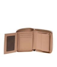 LOVE MOSCHINO LOGO ITALICS Cartera con cremallera beige - Carteras Mujer - 2