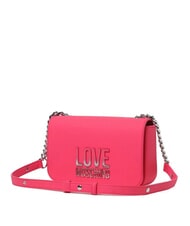 LOVE MOSCHINO LETTERING BICOLOR Bolso de hombro fucsia - Bolsos Mujer - 2