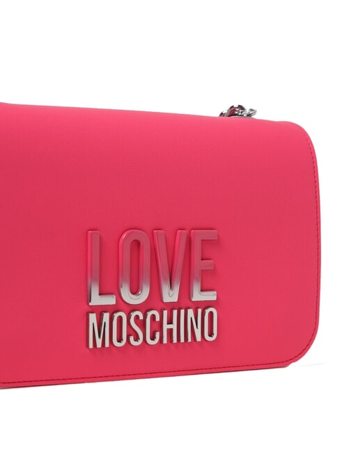 LETTERING BICOLOR Bolso de hombro fucsia - Bolsos Mujer