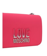 LOVE MOSCHINO LETTERING BICOLOR Bolso de hombro fucsia - Bolsos Mujer - 3