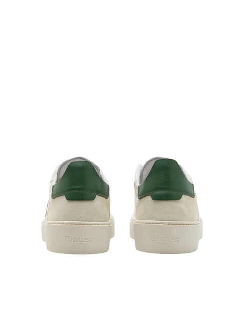 STATEN Zapatillas de cuero blanco/verde - Zapatos Hombre