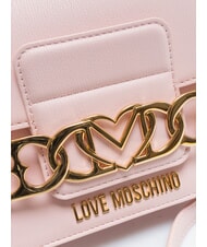 LOVE MOSCHINO HEART CHAIN Bolso de hombro Rosa - Bolsos Mujer - 3
