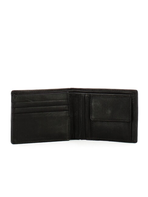 FIRSTCLASS Cartera de piel con solapa y monedas NEGRO - Carteras Hombre
