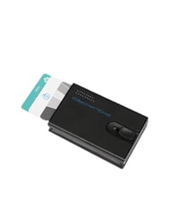 PIQUADRO URBAN Cartera compacta de piel con cierre deslizante gris negro - Carteras Hombre - 2