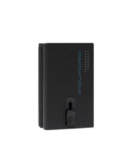 PIQUADRO URBAN Cartera compacta de piel con cierre deslizante gris negro - Carteras Hombre - 3