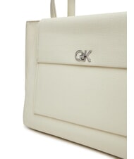 CALVIN KLEIN CK MEDIUM Bolso de hombro tiza - Bolsos Mujer - 3