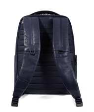 PIQUADRO CARL Mochila para PC de 14", en cuero azul - Mochilas para portátil - 3