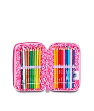 SJGANG FLYUNICORN GIRL Estuche con 3 cremalleras y material escolar incluido fuxiafluo - Estuches y Accesorios - 5