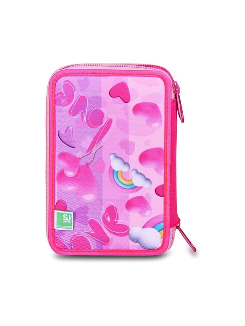 FLYUNICORN GIRL Estuche con 3 cremalleras y material escolar incluido fuxiafluo - Estuches y Accesorios