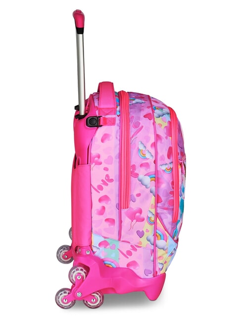 FLYUNICORN GIRL 3WD Mochila con ruedas desmontable, 3 ruedas fuxiafluo - Mochilas con ruedas